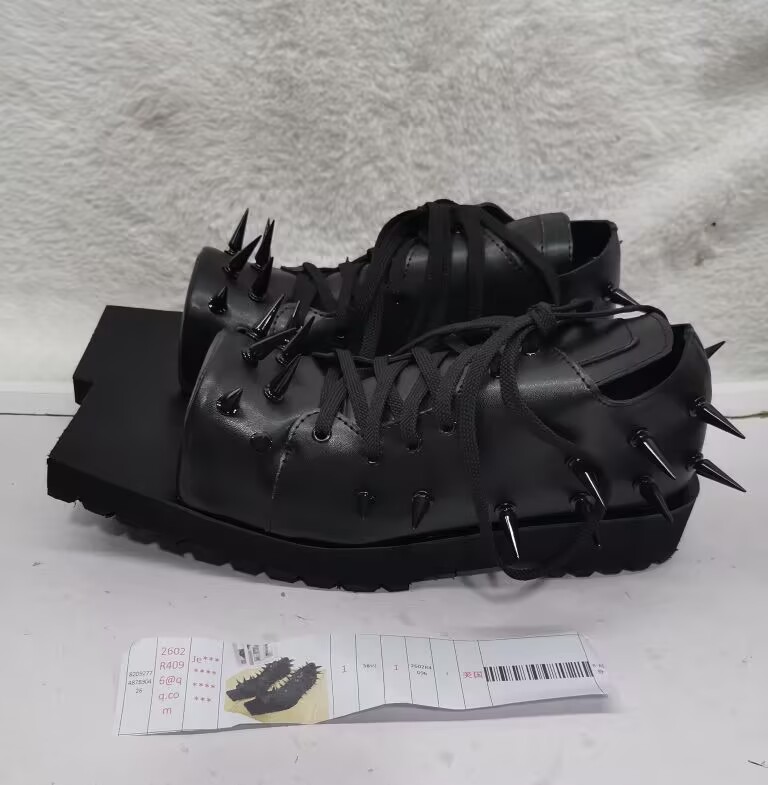 Bottes noires en cuir pour fem - Street Fashion Y2K avis et prix